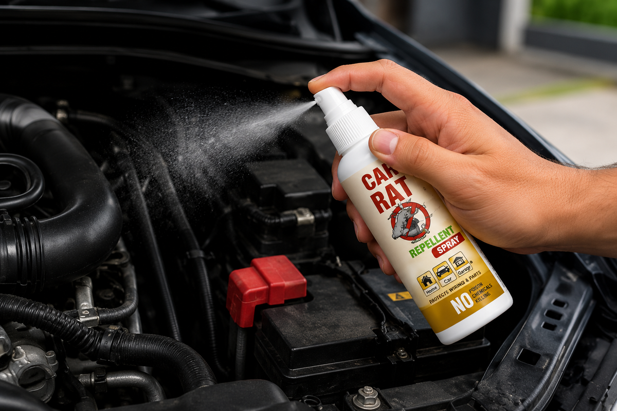 Car Rat Repellent Spray | Natural Rodent Protection for Cars & Bikes