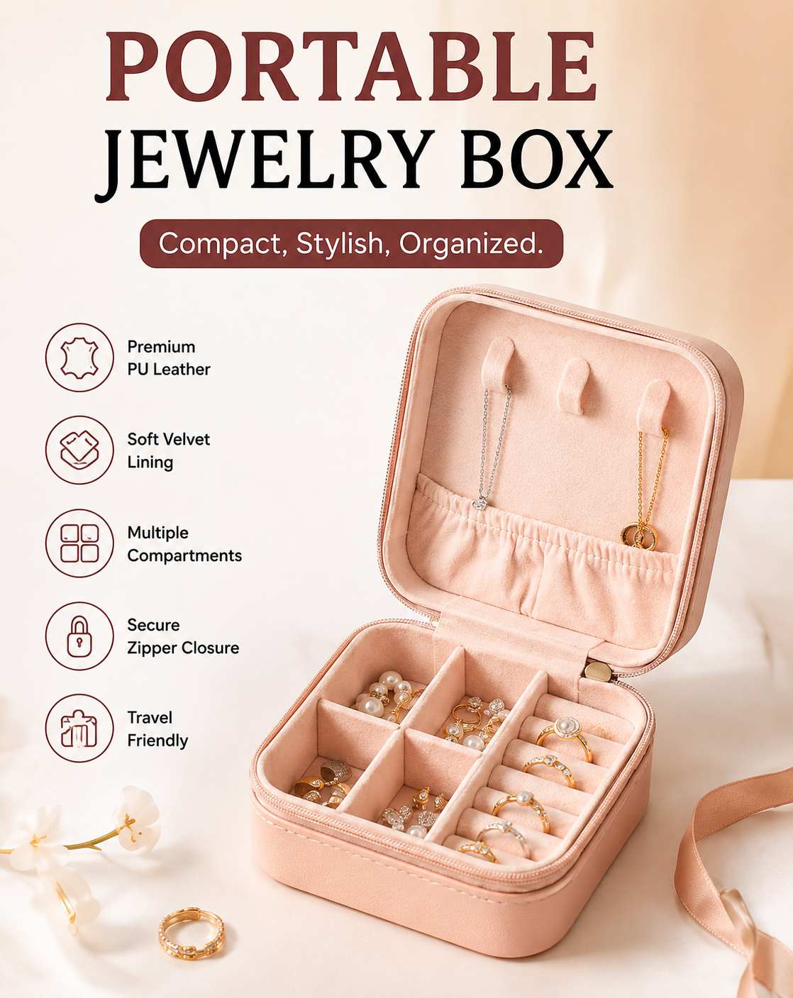 Premium Portable Jewelry Organizer