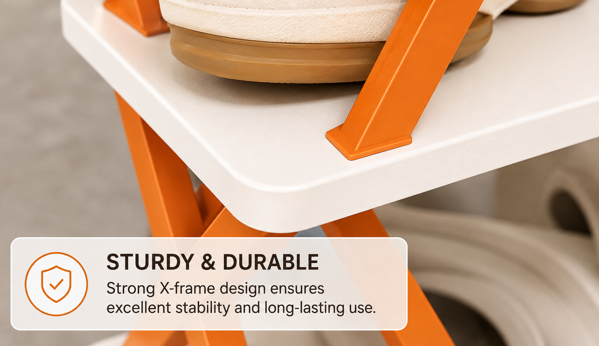 4-Tier Foldable Shoe Rack | Space-Saving Storage Organizer