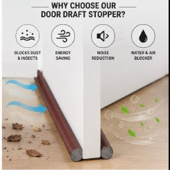 Silicone Door Draft Stopper (Pack of 2) – Noise, Dust & Insect Blocker