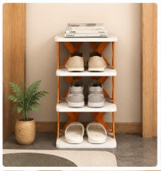 4-Tier Foldable Shoe Rack | Space-Saving Storage Organizer