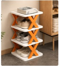 4-Tier Foldable Shoe Rack | Space-Saving Storage Organizer