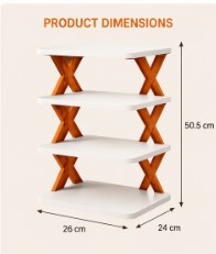 4-Tier Foldable Shoe Rack | Space-Saving Storage Organizer
